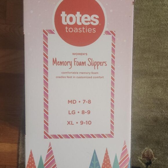 TOTES Toasties "Memory Foam slippers" Womens-BRAND NEW-IN BOX!! - Picture 2 of 5